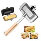 Sandwich Toastie Maker Non-Stick Toaster Machine Breakfast Camping Stove Toaster
