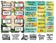 Words & Quotes for Scrapbook Page , Junk Journals, Greeting Cards, 50 Piece Kit