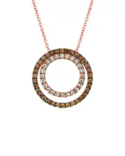 Le Vian Chocolate Diamonds 14K Rose Gold 0.84 ct. tw. Diamond Circle Pendant