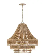 Crystorama Silas 6 Light Burnished Silver Chandelier