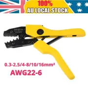 0.3-16mm² Ratchet Crimper Crimping Tools Non-Insulated Receptacle Plug Terminals