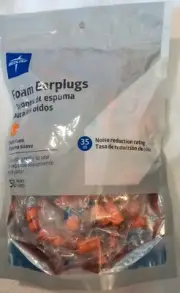 MEDLINE Soft Foam Earplugs 50 Pair, 35 DB NOISE REDUCTION EXPANDS GENTLY TO SEAL