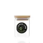 Lemon & Lime 200ml Camden Square Glass Jar Kitchen Container Storage Bamboo Lid