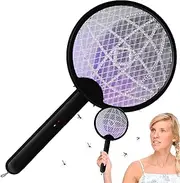 Dybnuhoc Fly Swatter Electric,Fruit Fly Zapper Racket Electric | Foldable Handheld Flying Gnat Catcher for Patio Backyard Home Yard Inside Kitchen Garage Bedroom Outdoor