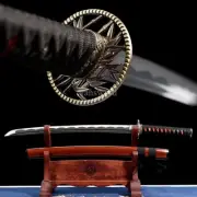 Japanese Wakizashi Hand Forged Carbon Steel Red Samurai Sword Full Tang Sharp.