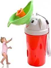 Portable Potty Urinal for Toddler, Leak-Proof Travel Potty with Isolation Cover for Toilet Training for Girls, Red