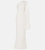 [Max Mara] Max Mara Bridal Lorena chiffon and cady gown UK 18 white