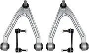 4Pcs Front Upper Control Arm Sway Bar Link Ball Joint Suspension Compatible With HUMMER H3 H3T 2006 2007 2008 2009 2010 15120889