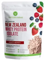Antler Farms - 100% Grass Fed New Zealand Whey Protein Isolate Mixed Berry Fl...