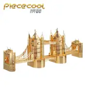 London Tower Bridge-Gold 3D Metal Puzzle Model Kits Assemble Jigsaw Toy