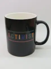 Coffee Cup Tea Mug ~ ACTIVIST ~ Room Essentials Stoneware ~ Dish, Microwave Safe