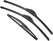 Double Rubber Car Wiper Blades Compatible For Mazda CX-3 CX3 2015-2020 Front Rear Windshield Wipers Car Accessories 2015 2020(Style 1-2PCS)