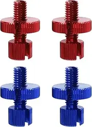 X AUTOHAUX 4 Pcs M8 Motorcycle Clutch Brake Cable Adjuster Screw Aluminum Alloy Brake Clutch Line Adjusting Bolt for Motorbike Scooter Dirt Bike Red Blue