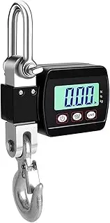 [generic] Digital Hanging Scale 1102lb/500Kg Digital Crane Scale Industrial Heavy Duty Crane Scale with LED Display, High Accuracy Hook Hanging Scale for Luggage,Farm,Deer,Livestock,Factory,Construction Black