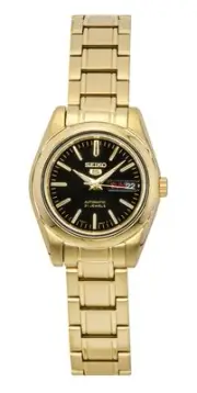 Seiko 5 Black Dial Automatic Casual Women's LadiesWatch SYMK22K1