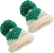 [WHAMVOX] 2pcs Mini Knit Hat Cute Trash Cans Extended Hats Stuffing Decoration Apparel Winter Hats Retro Hats Knitted Hats Christmas Tree Hats Beautiful Hats Ornament Hats Top Hats Knitting