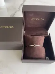IPPOLITA Sterling Silver Bangle Bracelet With Two Octagon Smokey Quartz Stones