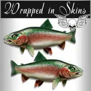 Trout Decals Fish Stickers Tackle Box RV Truck Trailer Camping AFP-0099