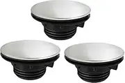 3 Pieces Brushed Stainless Steel Kitchen Faucet Hole Cover Sink Tap Hole Cover Soap Dispenser Cover（1.1 to 1.5 Inch in Diameter）