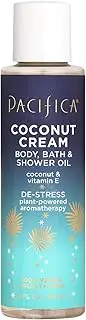 Pacifica Coconut cream body, bath & shower oil, 4 Fl Oz