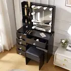 Makeup Table with LED Lighting Cosmetic Table Dressing table Mirror Bedroom