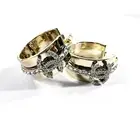 CHANEL 22S Gold & Crystal Hoop CC Logo Earrings - NEW w/Tag