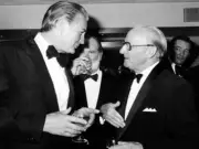 Australian cricketers Keith Miller and Sir Donald Bradman - 1974 Cricket Photo