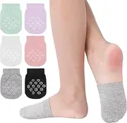 [Utensilsto] 6 Pairs of Non-Slip Forefoot Socks, Silicone, Invisible Socks, Non-Slip Half Socks, Toe Socks, Women's Girls' Ballet Shoes, High Heel Socks