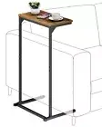 C Shaped End Table Tv Tray Small Side Table 28.7 inch Tall Couch Table Tray T...