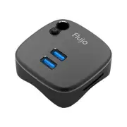 FLUJO AH8BLK USB 3.0 Hub With Card Reader Giga LAN Black Surface Pro USB3.0 HUB