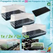 Hydroponic Propagation Dome Kit 32 Cells Seedling Cutting Clone Tray 1/2/3/4 Set