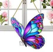 Butterfly Kingfisher Suncatchers - Kingfisher Butterfly Acrylic Sun Catchers, Hangable Butterfly Window Ornament, Window Sun Catcher, Colorful Kingfisher Butterfly Acrylic Sun Catcher Decor for Window