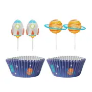 Blast Off Cupcake Cases & Picks Set