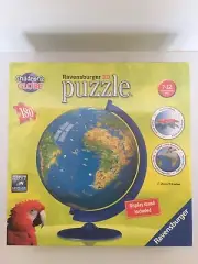 RAVENSBURGER 3D Jigsaw Puzzle Childrens World Globe 180 Pieces NEW