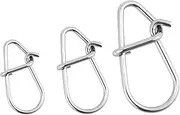 50pcs Crankbait Snaps Fishing Snap Clips 10kg-45kg High Strength Stainless Steel Quick Change Hard Lure Connector Freshwater Bass