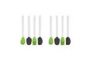 2x 4pc Progressive Mini Silicone Cooking Utensils Set Scoop Spoon Brush Spatula