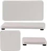 NiuYichee Set of 4 Water Absorbent Diatomite Tray, Bathroom Soap Dish, Water Absorbing Stone Used for Hand Soap & Plants & Toiletries in The Modern Home|2pcs(6.3" x 3.15")+2pcs(3.15" x 3.15")