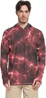 [Caihoyu] Men's Sun Protection Hoodie Long Sleeve Men Sun Shirts UPF 50+ Quick Dry Men's Swim Shirt with UV Rash Protection