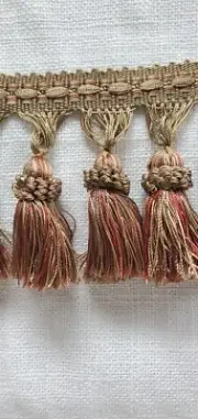 1 Yd Malabar Adobe Single Tassel Fringe-Gimp Top