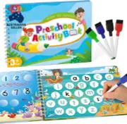 Preschool Activity Book, Letters Numbers Tracing Book Learn to Write Alphabet AB