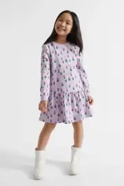 SEED HERITAGE “Bunny” Dress In Orchid 100% Cotton Sz 8 BNWT Cute
