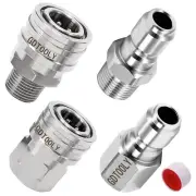 Pressure Washer Quick Connect Kit, 3/8 Inch Pressure Washer Fittings, Stainle...