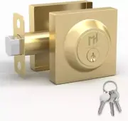 - ROBELL Deadbolt I Entry Deadbolt Lock - Heavy Duty Square Locking Deadbolt for