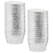 40 Pcs Tin Bozai Cake Foil Cup Home Baking Mold Mini Pastry
