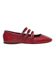 [Sandler] Millie Flat Shoes in Red Leather