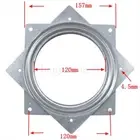 Heavy Duty Square Bearing Rotating Table 2/3/4/6 Inch Lazy Susan Swivel Plate