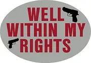 Knockout 618.4H 'Well Within My Rights' Hitch Cover
