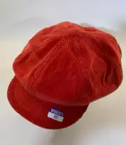Adidas Woman’s Vivid Red PageBoy French Corduroy Hat NWT Y2K Vintage