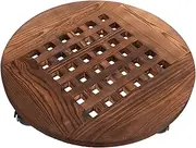 Gadpiparty Versatile Rolling Plant Rack Wooden Planter Base Holder for Flower Pots Movable Caster Stand