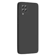 MCC For Samsung Galaxy A12 Soft Liquid Silicone Shockproof Case Cover A125 [Black]